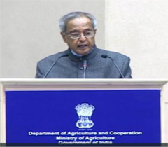 Shri Pranab Mukherjee,  President of India addressing at the National Conference on Ushering Second Green Revolution in Indian Agriculture through Public-Private Partnership.