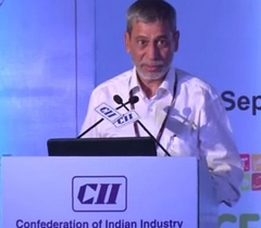 Guest of Honour Shri Siraj Hussain, Secretary, Department of Agriculture and Cooperation, Ministry of Agriculture, GoI addressing at the “CII Agri Technology and Mechanization Summit 2015”