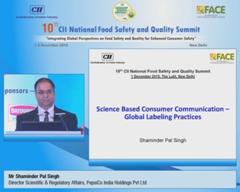 Address by Mr Shaminder Pal Singh, Director Scientific & Regulatory Affairs, PepsiCo India Holdings Pvt Ltd