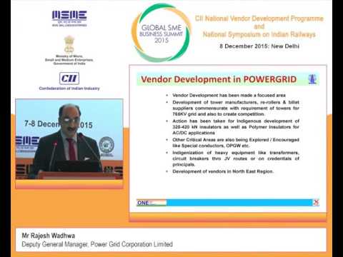 Rajesh Wadhwa, DGM, Power Grid Corporation shares Vendor Development initiatives of Power Grid  