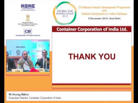 Anurag Mathur, Executive Director, CCI speaks on the contributions of Container Corporation of India