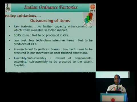 Vijay Mittal, Director, Ordnance Factory Board presents an overview of the weapon division of OFB