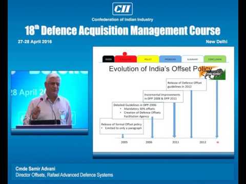 Cmde Samir Advani, Director Offsets, Rafael Advanced Defence Systems speaks on Offsets