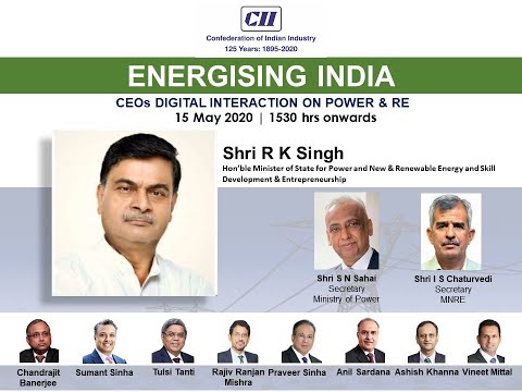 CEOs digital interaction with Mr R K Singh, Minister of State (I/C) for Power and New & ...