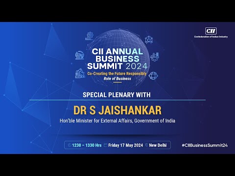 Special Plenary with Dr S Jaishankar, Hon’ble Minister for External Affairs, Government of India