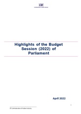 Highlights of the budget session (2022) of Parliament