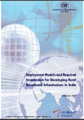 Deployment models and required investments for developing rural broadband infrastructure in India